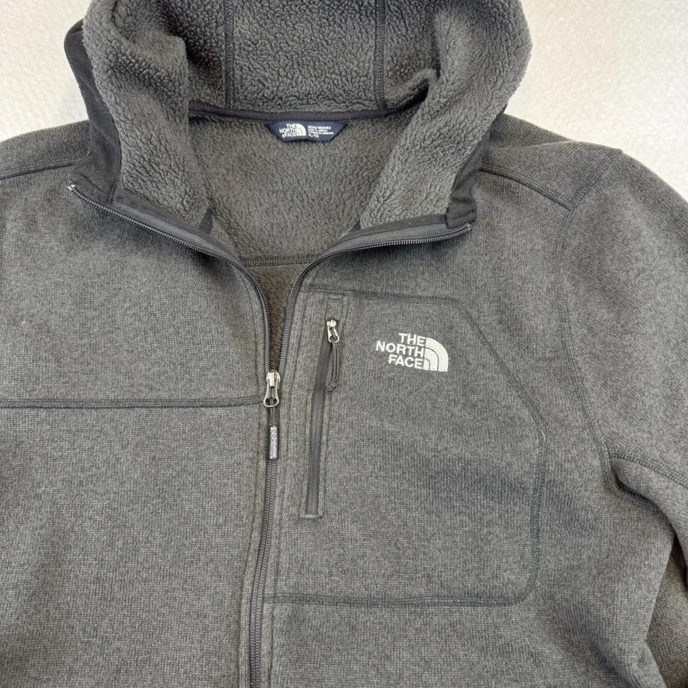 The North Face Jacket Mens XL Grey Gordon Lyons Full Zip Hoodie Sweater Fleece